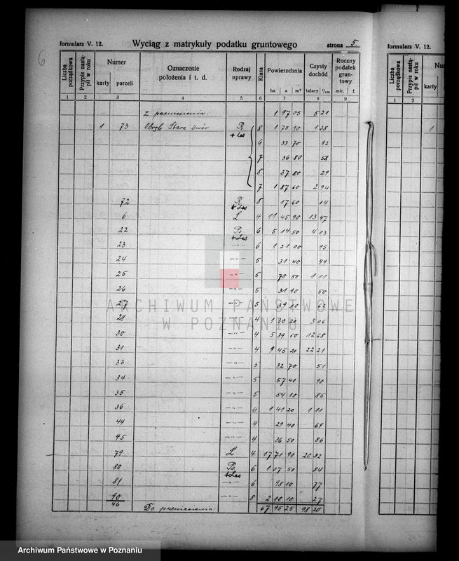 Obraz 10 z jednostki "Rejestr wyłączeń z art.. 4 majątku Stare powiatu wyrzyskiego"
