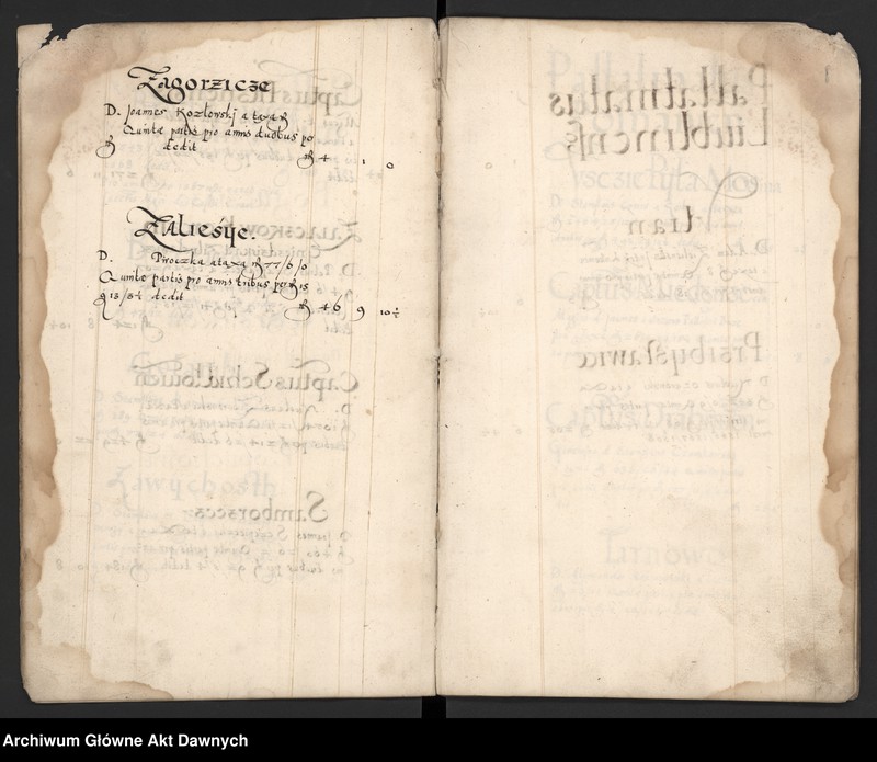 image.from.unit.number "Sumariusz pieniędzy i rejestr retenty piątej części z dochodów dóbr stołowych z terenów całej Rzeczpospolitej."