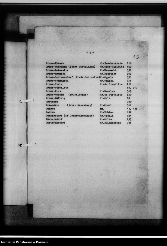 Obraz 14 z jednostki "Verzeichnis der Diözesenarchiv Breslau [Wrocław], Göpperstrasse 12 liegenden Kirchenbücher"