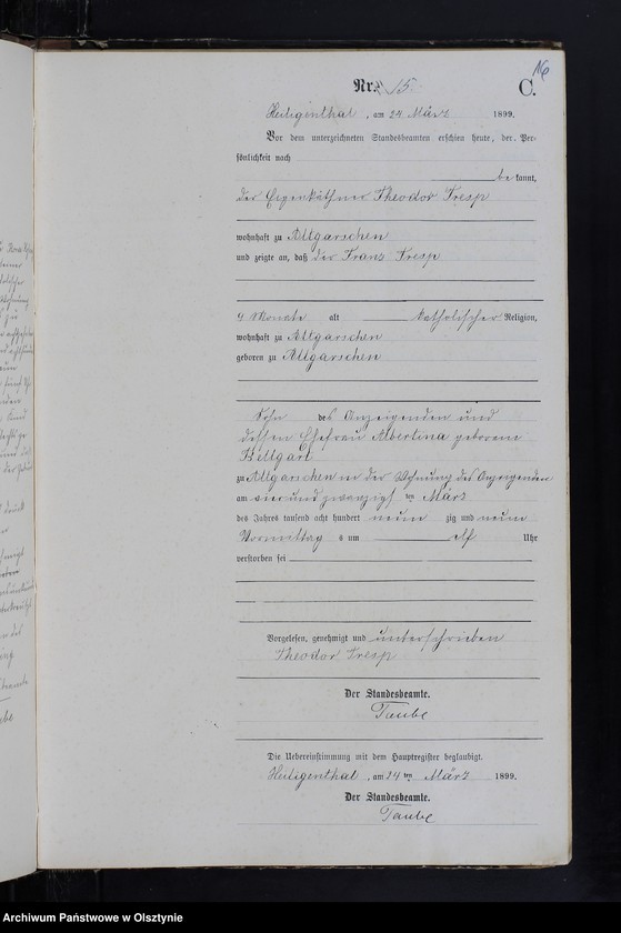 image.from.unit.number "Sterbe-Neben-Register Nr 1 - 42"