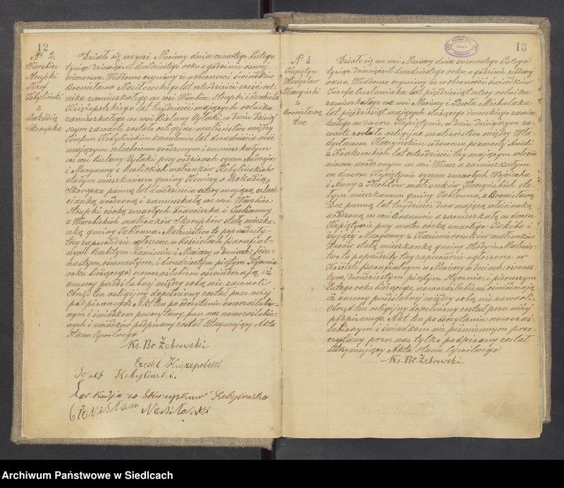 image.from.unit.number "Unikat aktów małżeństw Parafii Nieciecz od 1919 roku do 1937 roku do nr 29"