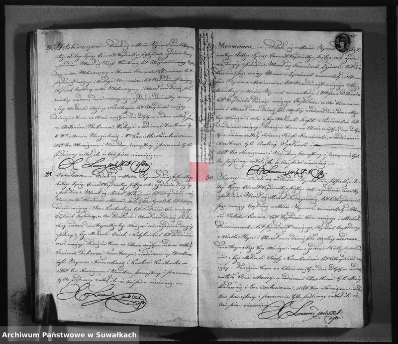 image.from.unit.number "Duplikat akt urodzonych, zaślubionych i umarłych w parafij seyneńskiey roku 1835"