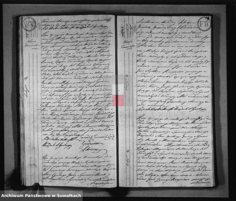 Obraz 17 z jednostki "Akta urodzonych stanu cywilnego gminy seyneńskiey od 1-go stycznia 1818 roku."