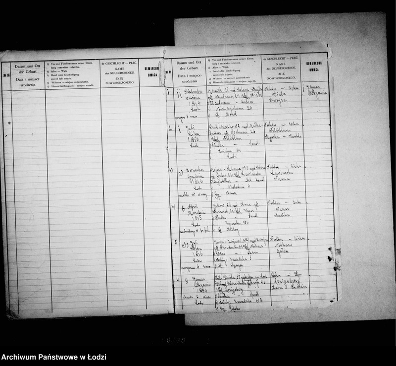 Obraz 5 z jednostki "[Ksiega urodzeń]"