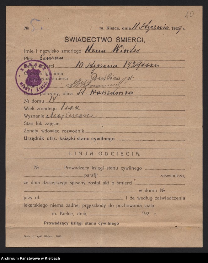 image.from.unit.number "Załączniki do akt zgonu Okręgu Bożniczego Kielce za rok 1929"