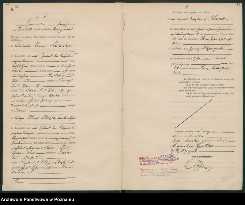 Obraz 8 z jednostki "Księga miejscowa małżeństw tom I [Rejestr główny małżeństw]"