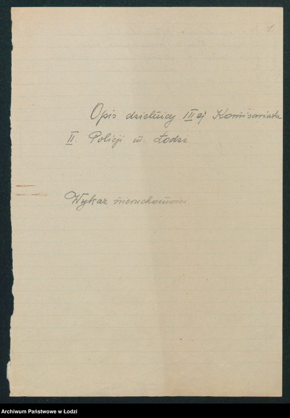 Obraz 3 z jednostki "[Akta V-go Komisariatu Milicji Obywatelskiej - rozkłady służby, spisy imienne, zapotrzebowanie na artykuły pierwszej potrzeby dla milicjantów, minuty różnych pism i dzienniki korespondencji]"