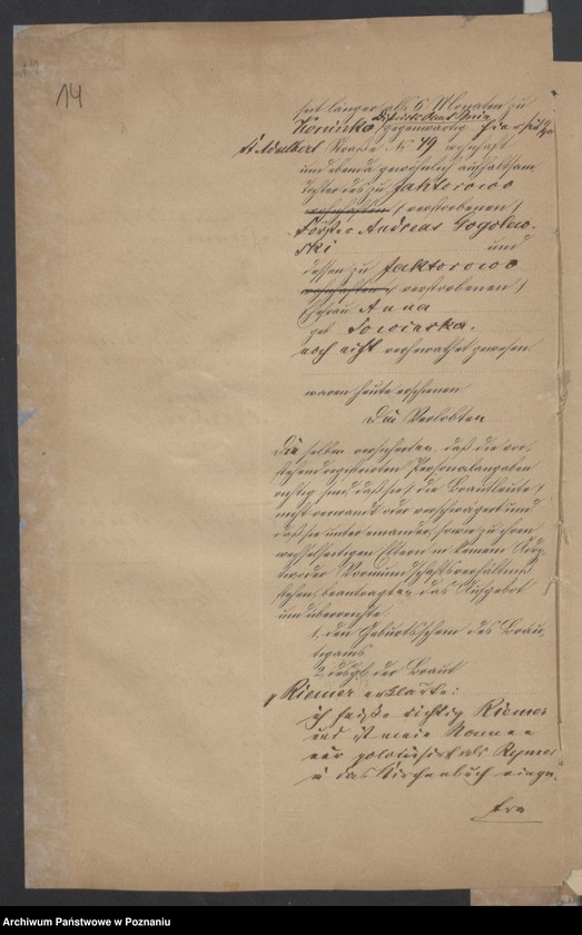 Obraz 16 z jednostki "Die von den Verlobten beigebrachten Urkunden zur Eheschliessung pro 1877"
