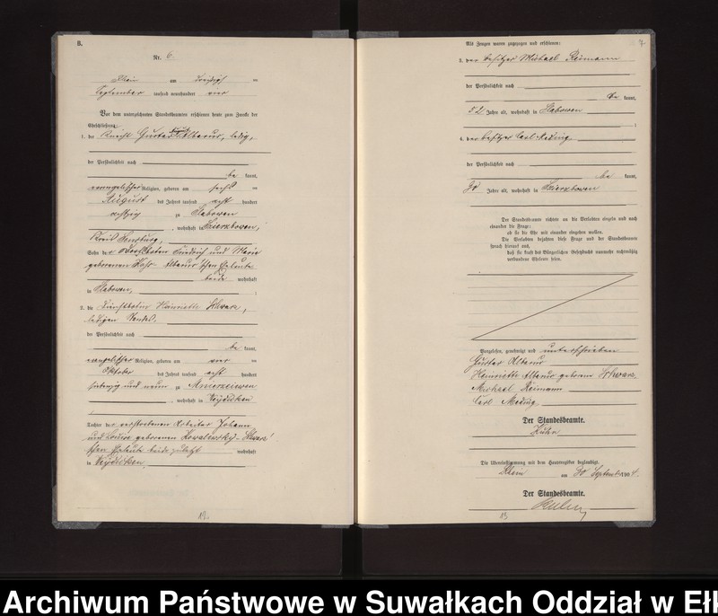 image.from.unit.number "Heirats-Neben-Register des Königlichen Preussischen Standes-Amtes Gneist Kreis Loetzen"