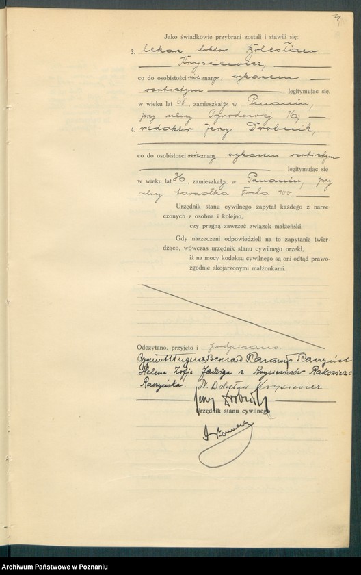 Obraz 13 z jednostki "Księga miejscowa małżeństw tom II [Rejestr główny małżeństw]"