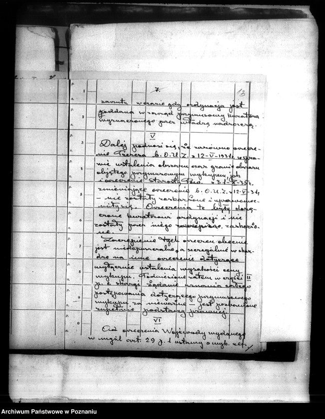 Obraz 20 z jednostki "Jerzy Nałęcz-Kunowski z Łobżenicy, skarga do NTA na orzeczenie Urzędu Wojewódzkiego z dnia 23,II,37 w sprawie przymusowego wykupu"