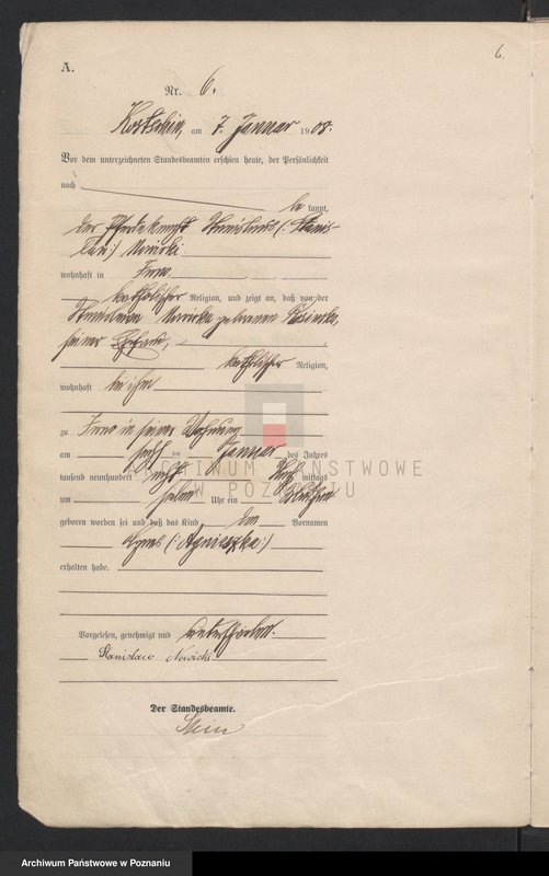 Obraz 9 z jednostki "Geburts-Haupt-Register"