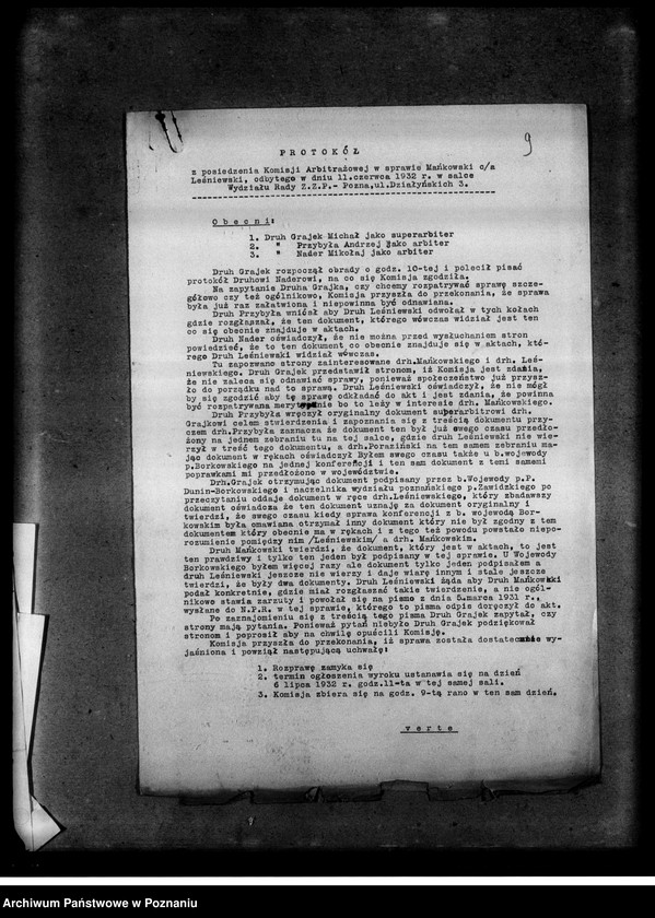 Obraz 13 z jednostki "Sprawa sporna Mańkowski c/a Leśniewski"