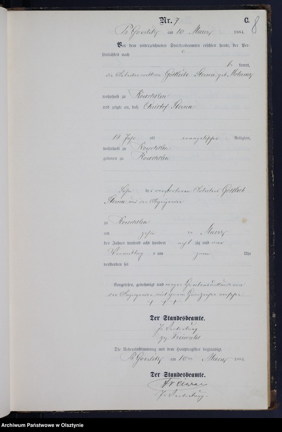 image.from.unit.number "Sterbe-Neben-Register Nr 1 - 42"