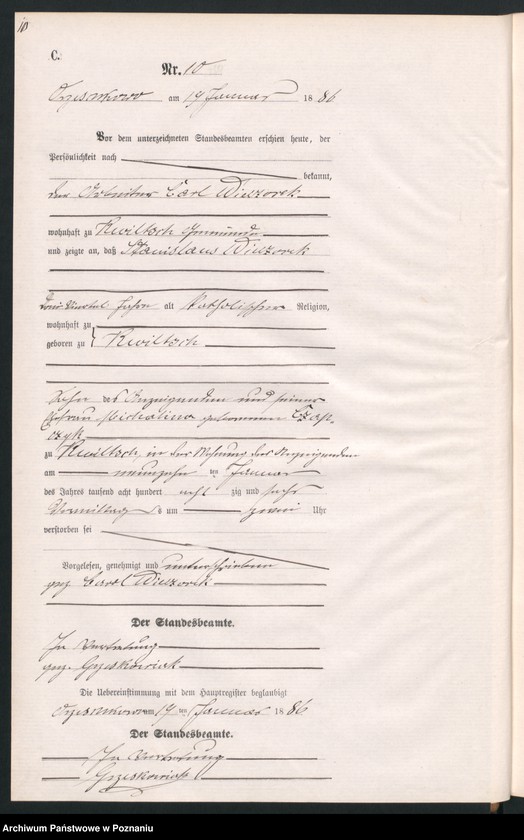 Obraz 13 z jednostki "Księga zgonów"