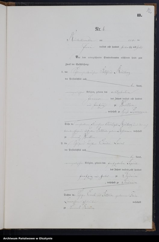 image.from.unit.number "Heiraths-Neben-Register Nr 1 - 14"