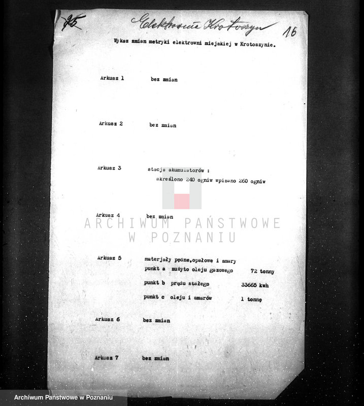 Obraz 20 z jednostki "Kwestionariusz elektrowni miejskiej w Krotoszynie"