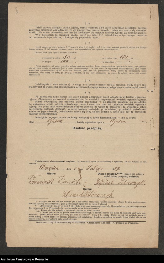 image.from.unit.number "Wolny cech krawiecki w Koźminie. Ugody nie ezgaminowanych"