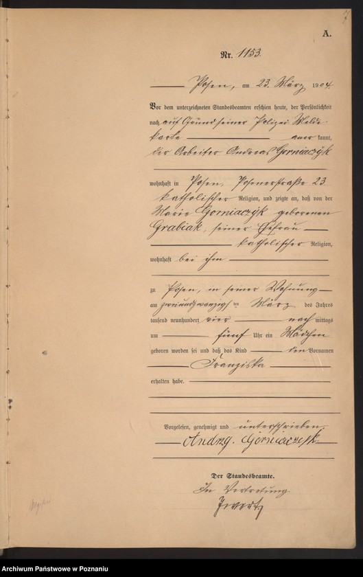 Obraz 8 z jednostki "Księga miejscowa urodzeń tom III"