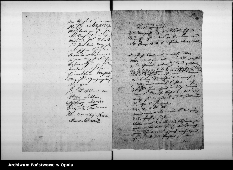 Obraz 16 z jednostki "Acta des Magistrats zu Oppeln von Verpachtung der Stadt Mauthe Vol. V de anno 1830 bis Ende Juny 1839"