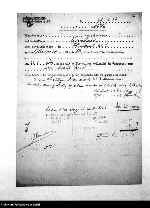 Obraz 9 z jednostki "[Protokoły kontroli przeprowadzonych w masarni nr 306]"