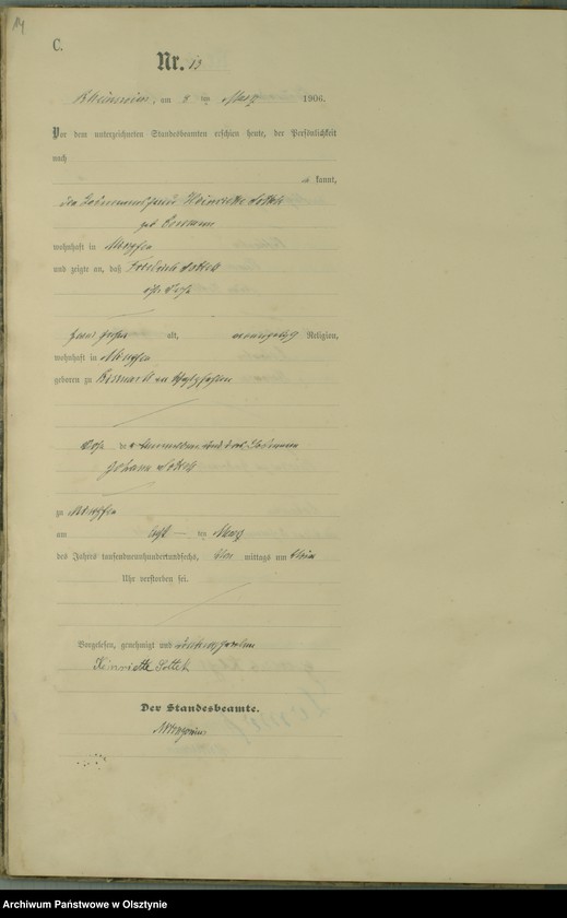 image.from.unit.number "Sterbe-Haupt-Register Nr 1 - 71"