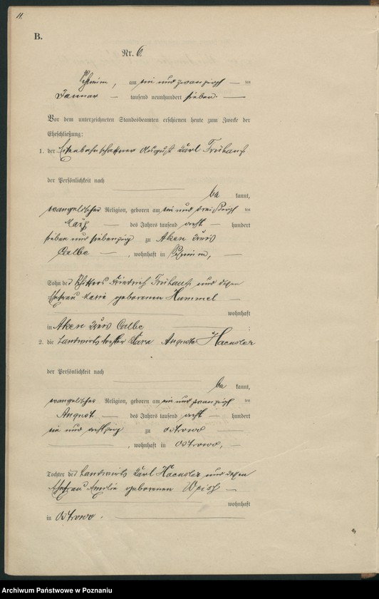 Obraz 14 z jednostki "Heirats-Haupt-Register"