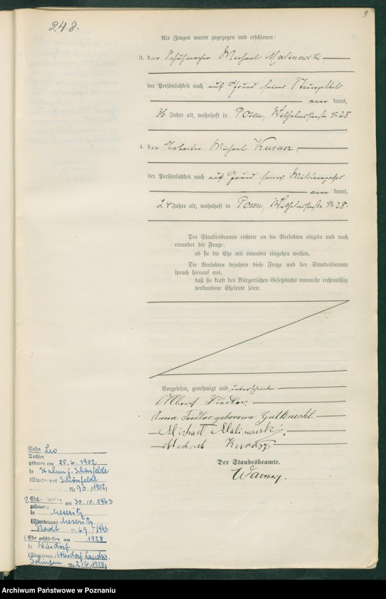 Obraz 12 z jednostki "Księga miejscowa małżeństw t. II"