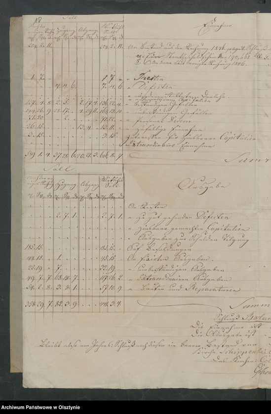 image.from.unit.number "Extrakte aus der Jahresrechnung der Land-Schul-Kasse zu Schippenbeil"