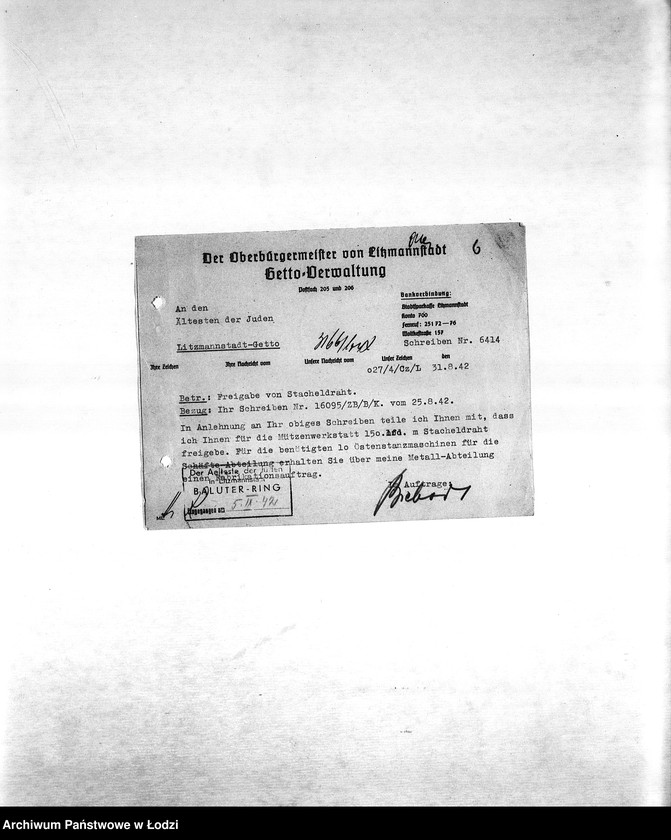 Obraz 9 z jednostki "[Resorty pracy M-P. Niemieckie zamówienia skierowane do resortów pracy, produkcja, zapotrzebowania materiałów do produkcji]"