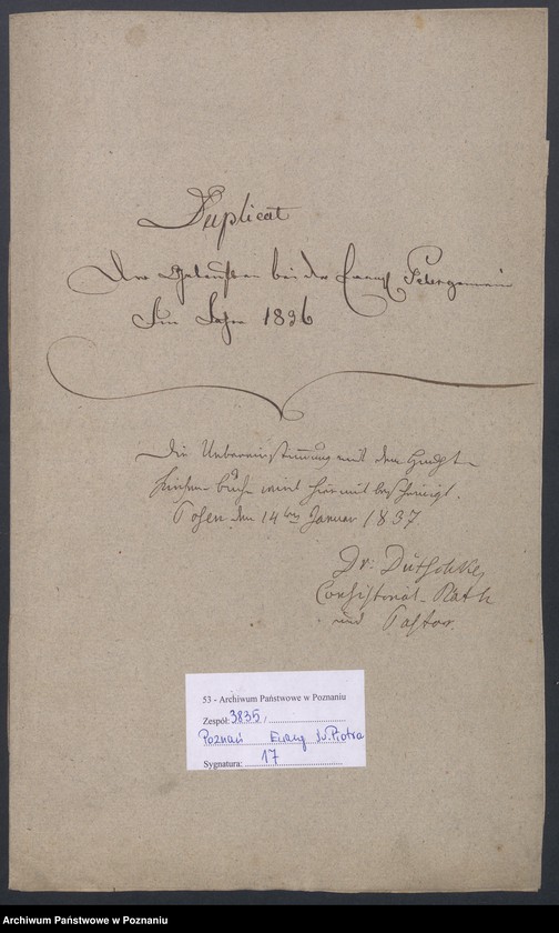 Obraz 2 z jednostki "Duplikat der Getaufen"