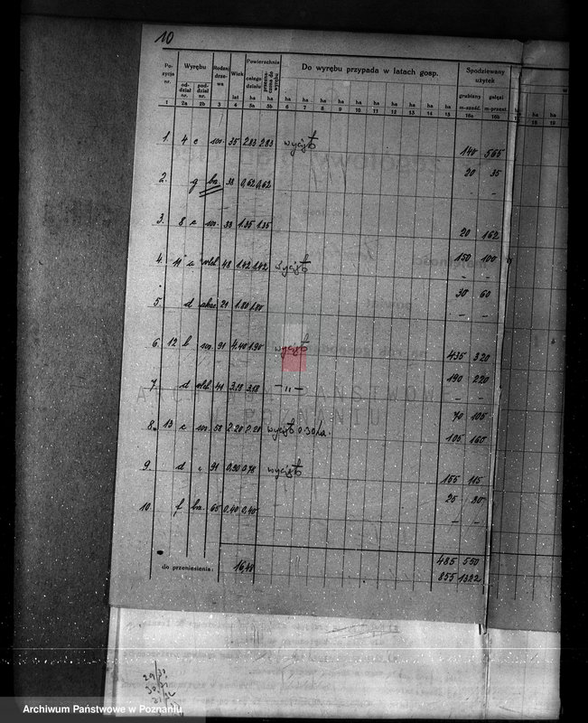 Obraz 14 z jednostki "Plan urządzania gospodarstwa leśnego dla lasu majętności Bonikowo - powiat kościański"