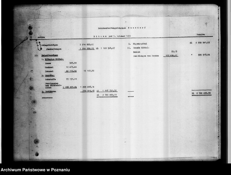 Obraz 11 z jednostki "[Fabryka obróbki drzewnwj w Orzechowie - bilans]."
