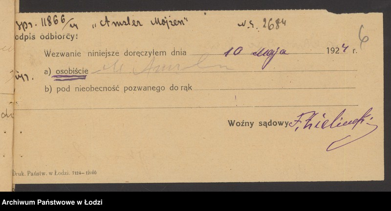 Obraz 8 z jednostki "Moszek Amzler- sprzedaż galanterii"