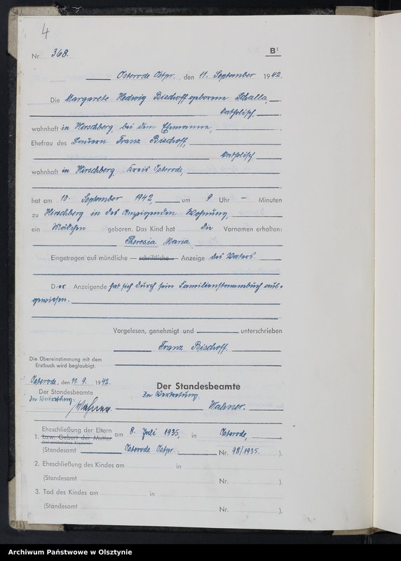 Obraz 6 z jednostki "Geburtenbuch/Zweitbuch/Tom II,Nr 366 - 517"