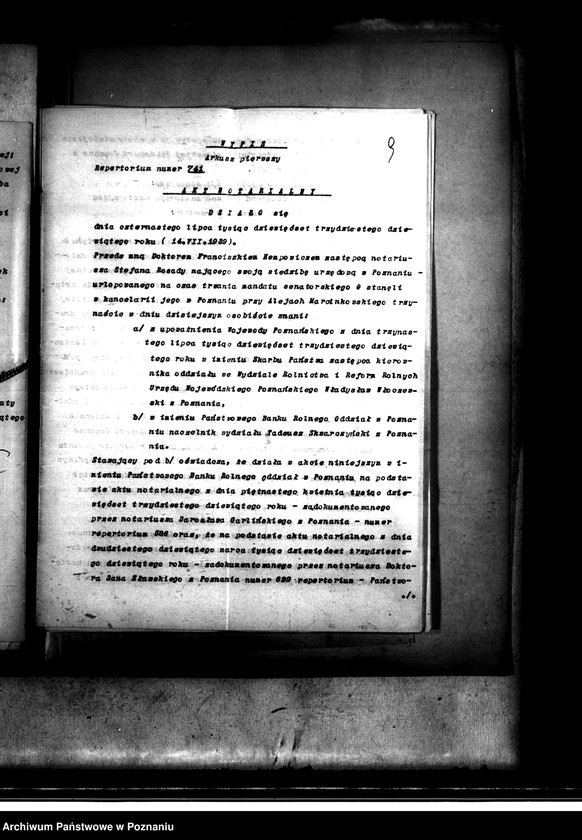 Obraz 13 z jednostki "Majątek Rożnowo powiatu obornickiego nabycie nieruchomości w trybie w trybie art. 8 ustawy o wykonaniu reformy rolnej"