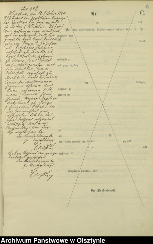 image.from.unit.number "Sterbe-Haupt-Register Tom II,Nr 386 - 494"