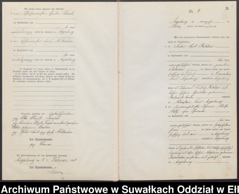 image.from.unit.number "Heiraths-Neben-Register des Preussischen Standes-Amtes Angerburg Kreis Angerburg"