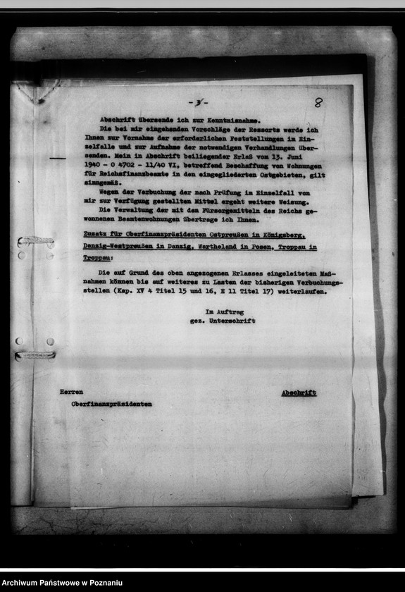 Obraz 12 z jednostki "Bestimmungen über die Beschaffung von Wohnungen für Behördenbedienstete."