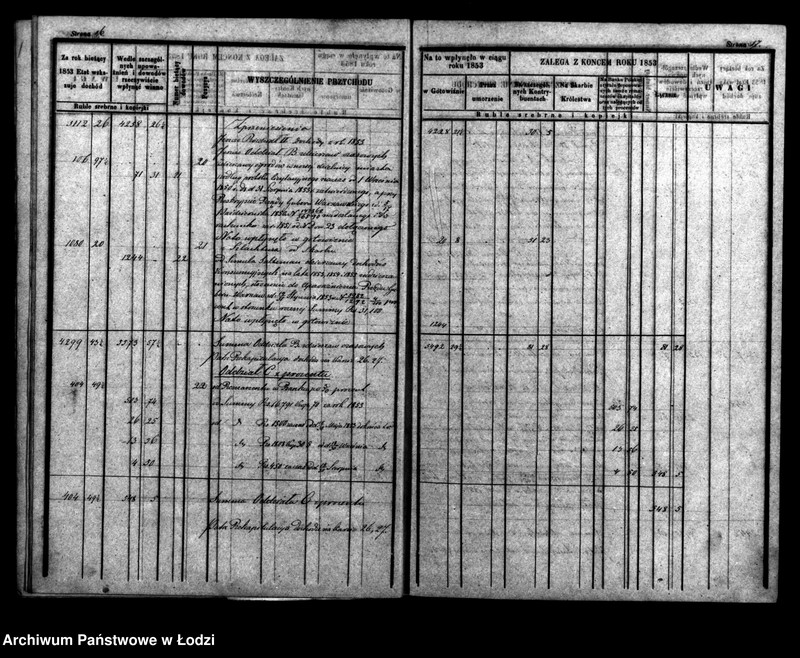 Obraz 14 z jednostki "Rachunek kasy ekonomicznej m. Łodzi za rok 1853"