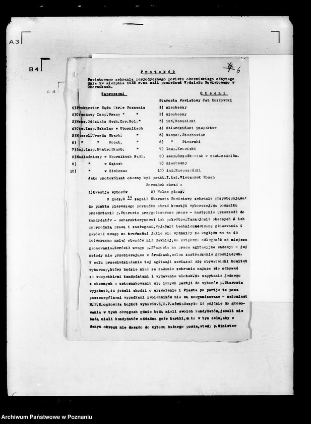 Obraz 10 z jednostki "Protokoły z zebrań periodycznych I instancji /kierowników władz i urzędów niezespolonych z terenu poszczególnych powiatów omawiające ogólną sytuację polityczną i społeczno-gospodarczą"