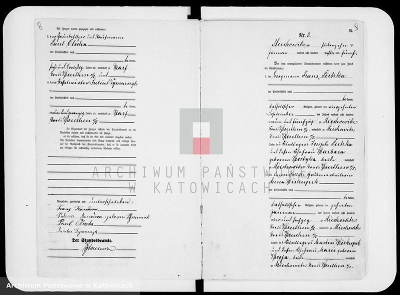 image.from.unit.number "Księga małżeństw za rok 1885 [nr 1 - 88]"