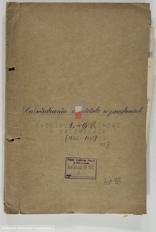 Obraz 2 z jednostki "Zaświadczenia o udziale w powstaniach śląskich, t. II"