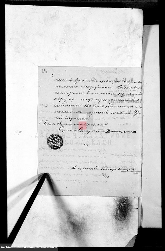 Obraz 14 z jednostki "Dokazatelěstva o brakosočetavšichsja prennadležašče k spisanii aktov o nich c 1868 goda Liškovskago Prichoda"