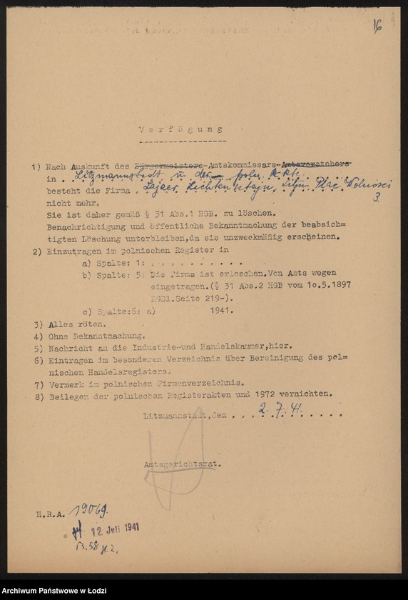 Obraz 18 z jednostki "Lajzer Lichtensztajn – drobna sprzedaż kapeluszy i zwykłych skórek futrzanych"