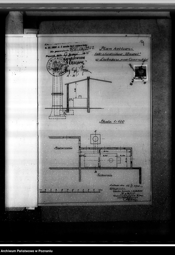 Obraz 17 z jednostki "Fabryka dywanów i chodników w Lubaszu pow. czarnkowski - St. Kluz nr fabryczny kotła 3102 nr woj. kotła 2952"