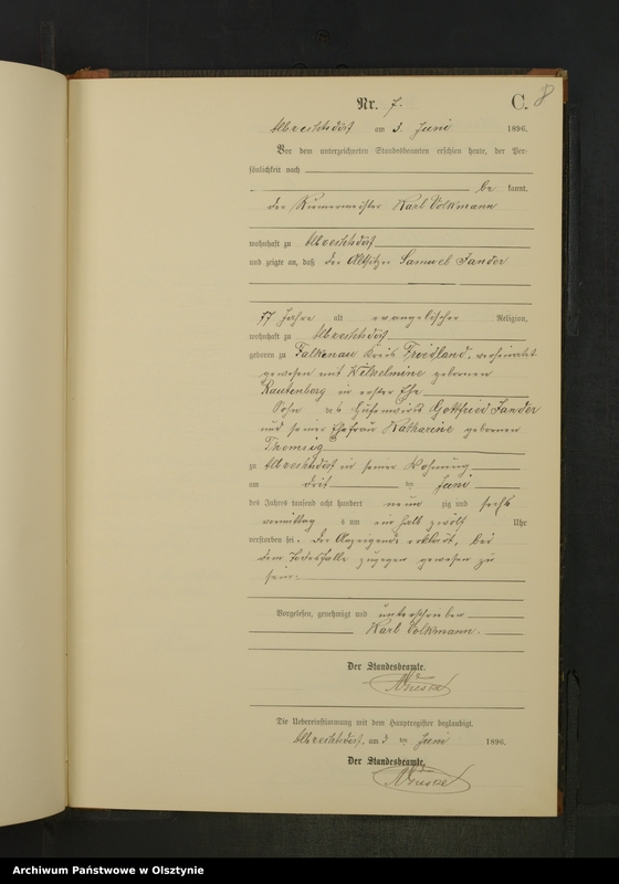 image.from.unit.number "Sterbe-Neben-Register Nr 1 - 23"