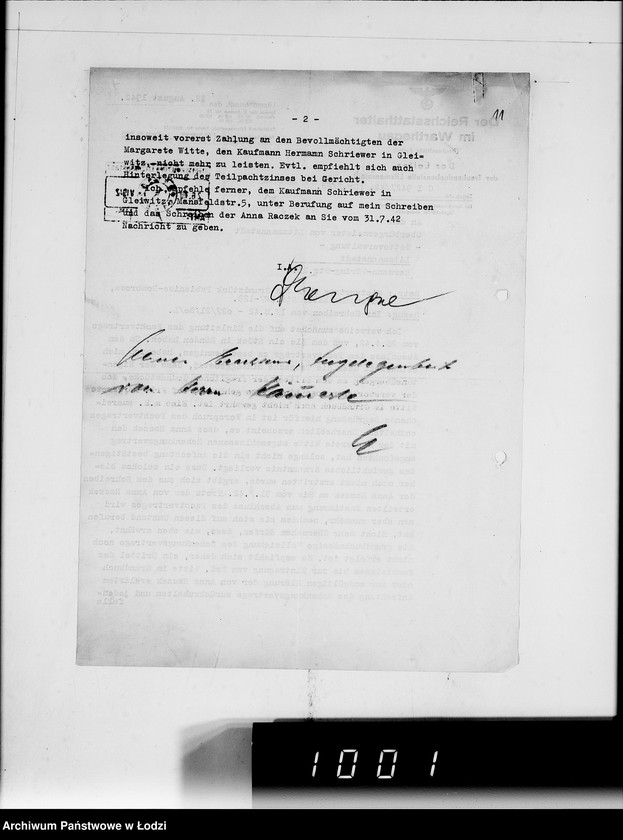 Obraz 13 z jednostki "H.T.O. [Korespondencja z Haupttreuhandstelle Ost w sprawach finansowych oraz majątku żydowskiego]"