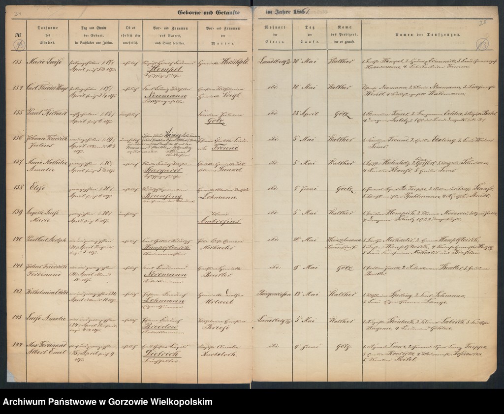 image.from.unit.number "Duplikate der Hauptkirche zu Landsberg an der Warthe (zawiera też księgę zgonów Konkordien Kirche mit der reformirten und Militair Gemeinde z 1861 r.)"