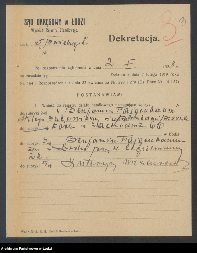 Obraz 5 z jednostki "Benjamin Fajgenbaum – sklep rzeźniczy i sprzedaż pierza"